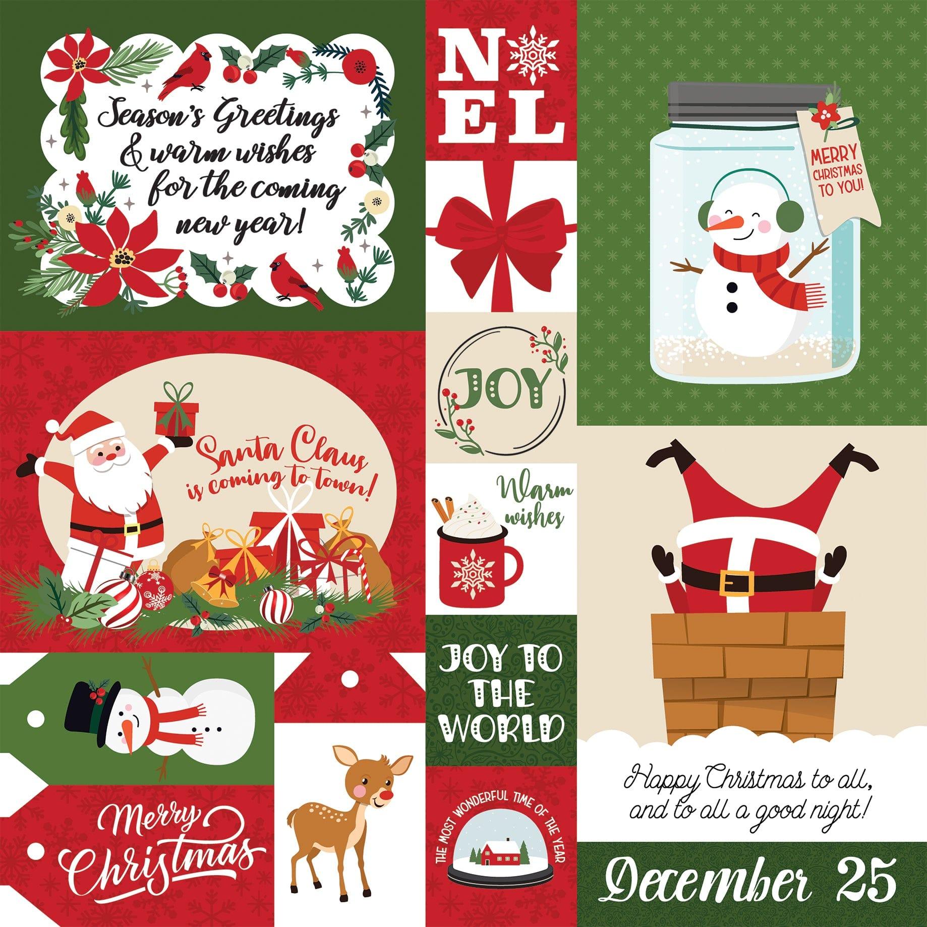 The Magic of Christmas Collection Multi Journaling Cards 12 x 12 Double-Sided Scrapbook Paper by Echo Park Paper - Scrapbook Supply Companies