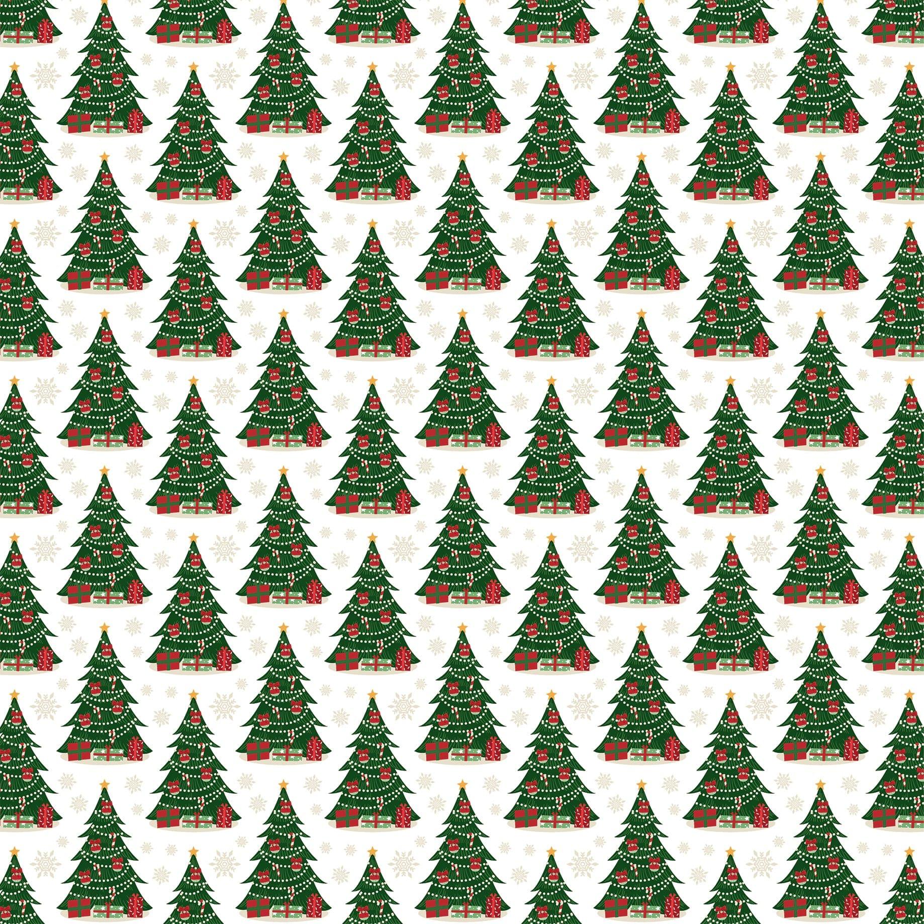 The Magic of Christmas Collection Traditional Tree 12 x 12 Double-Sided Scrapbook Paper by Echo Park Paper - Scrapbook Supply Companies