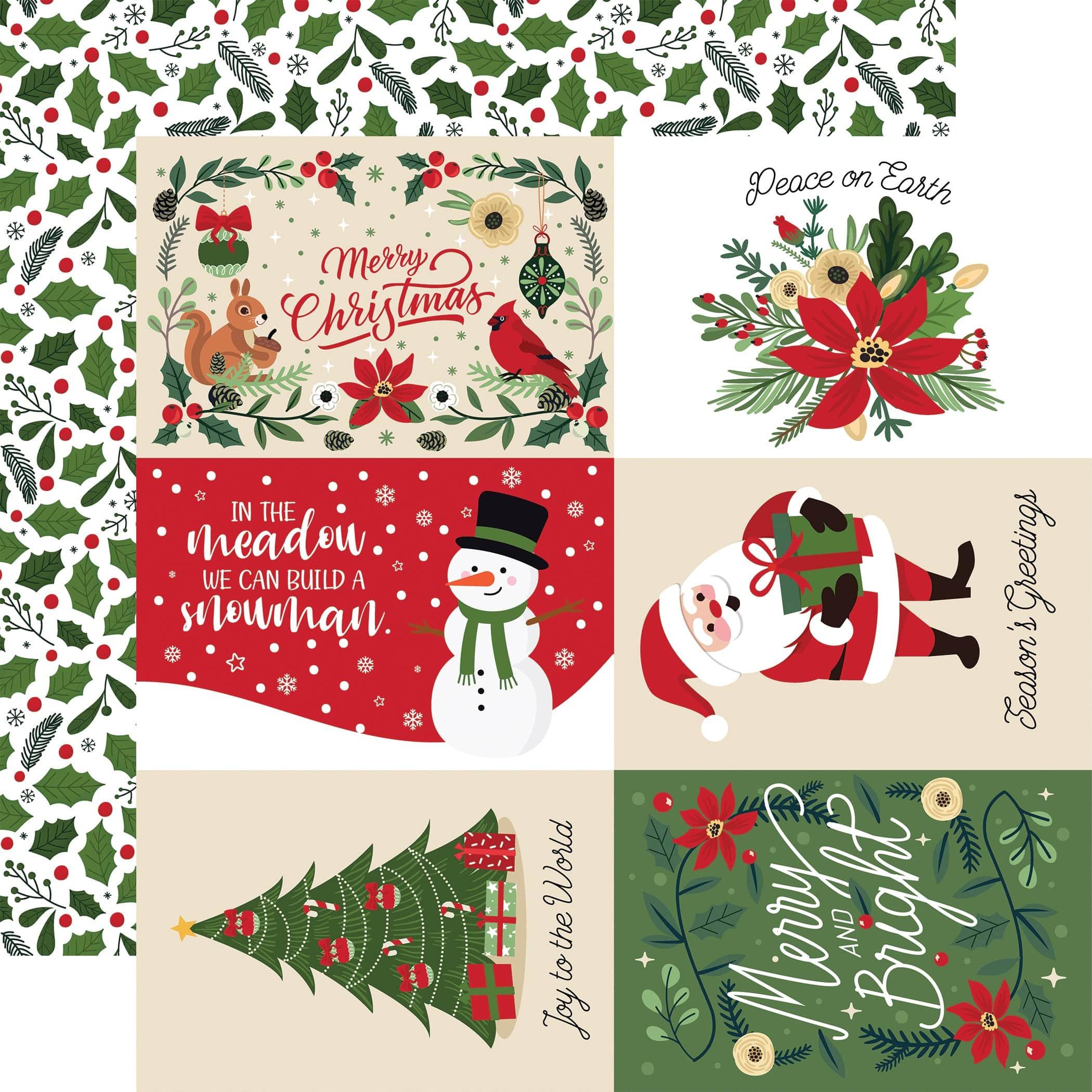 The Magic of Christmas Collection 6x4 Journaling Cards 12 x 12 Double-Sided Scrapbook Paper by Echo Park Paper - Scrapbook Supply Companies