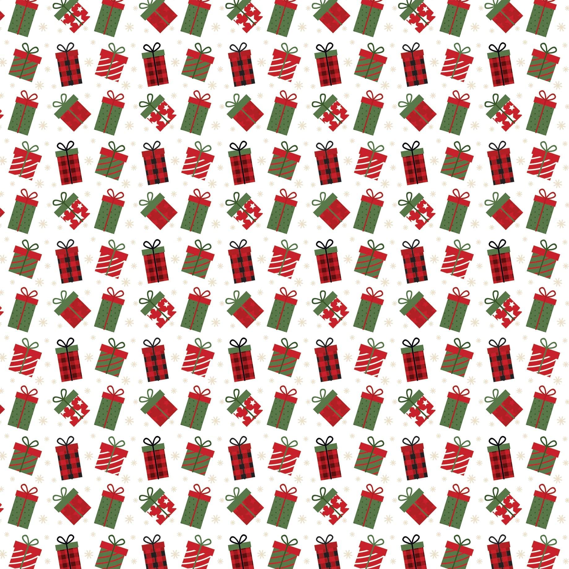 The Magic of Christmas Collection Giving Gifts 12 x 12 Double-Sided Scrapbook Paper by Echo Park Paper - Scrapbook Supply Companies