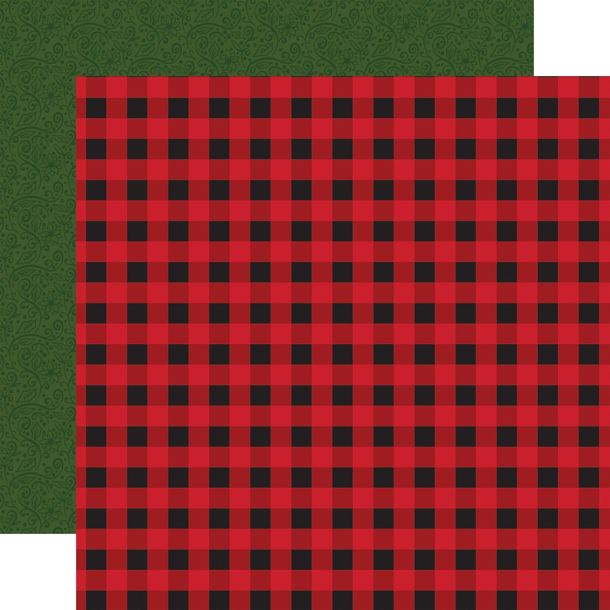 The Magic of Christmas Collection Magic Of Plaid 12 x 12 Double-Sided Scrapbook Paper by Echo Park Paper