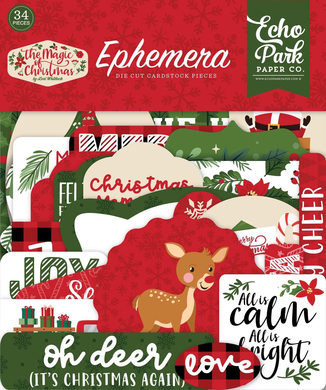 The Magic of Christmas Collection 5 x 5 Scrapbook Ephemera Die Cuts by Echo Park Paper - Scrapbook Supply Companies