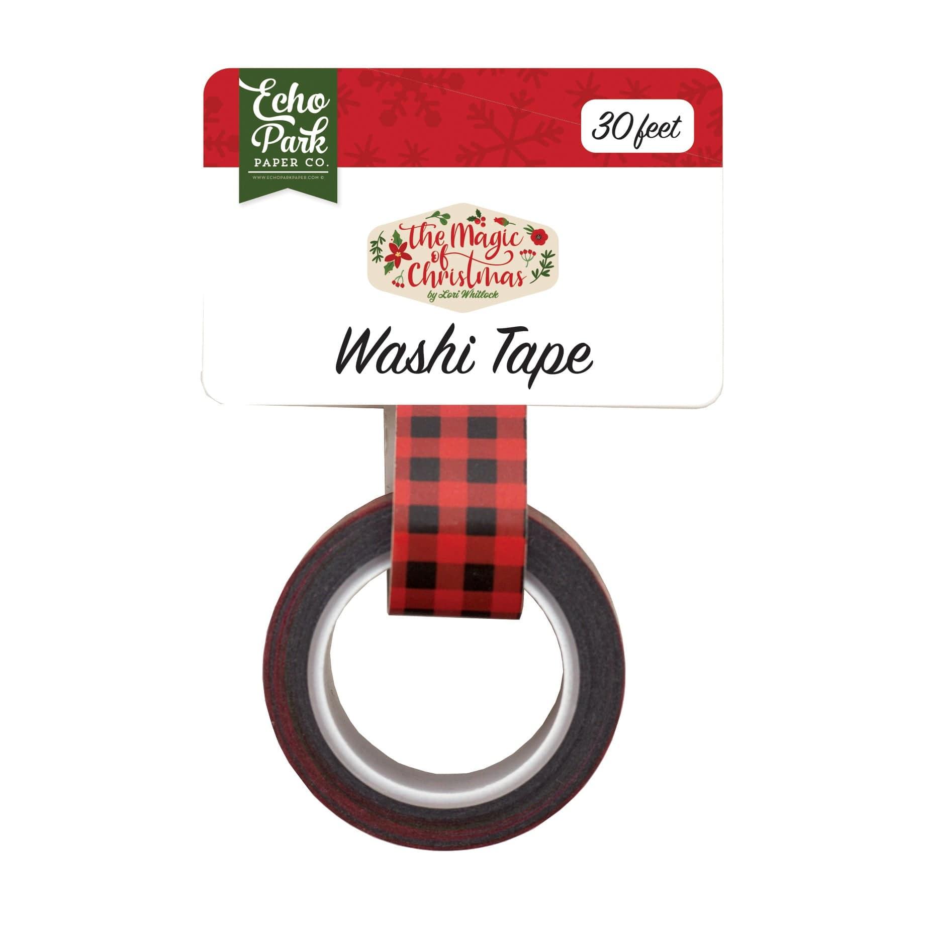 The Magic of Christmas Collection Red Buffalo Plaid Washi Tape by Echo Park Paper - Scrapbook Supply Companies