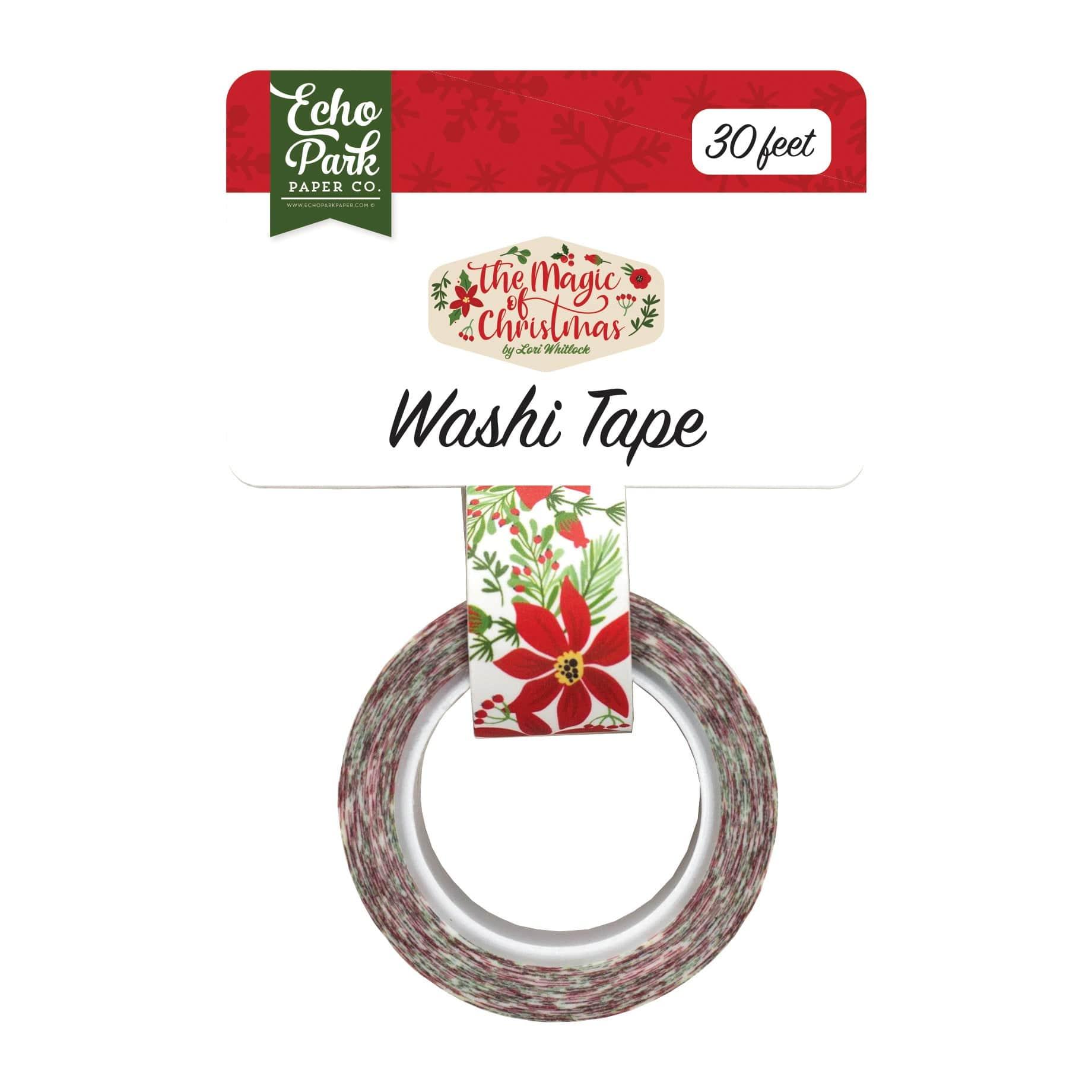 The Magic of Christmas Collection Christmas Floral Bunch Washi Tape by Echo Park Paper - Scrapbook Supply Companies