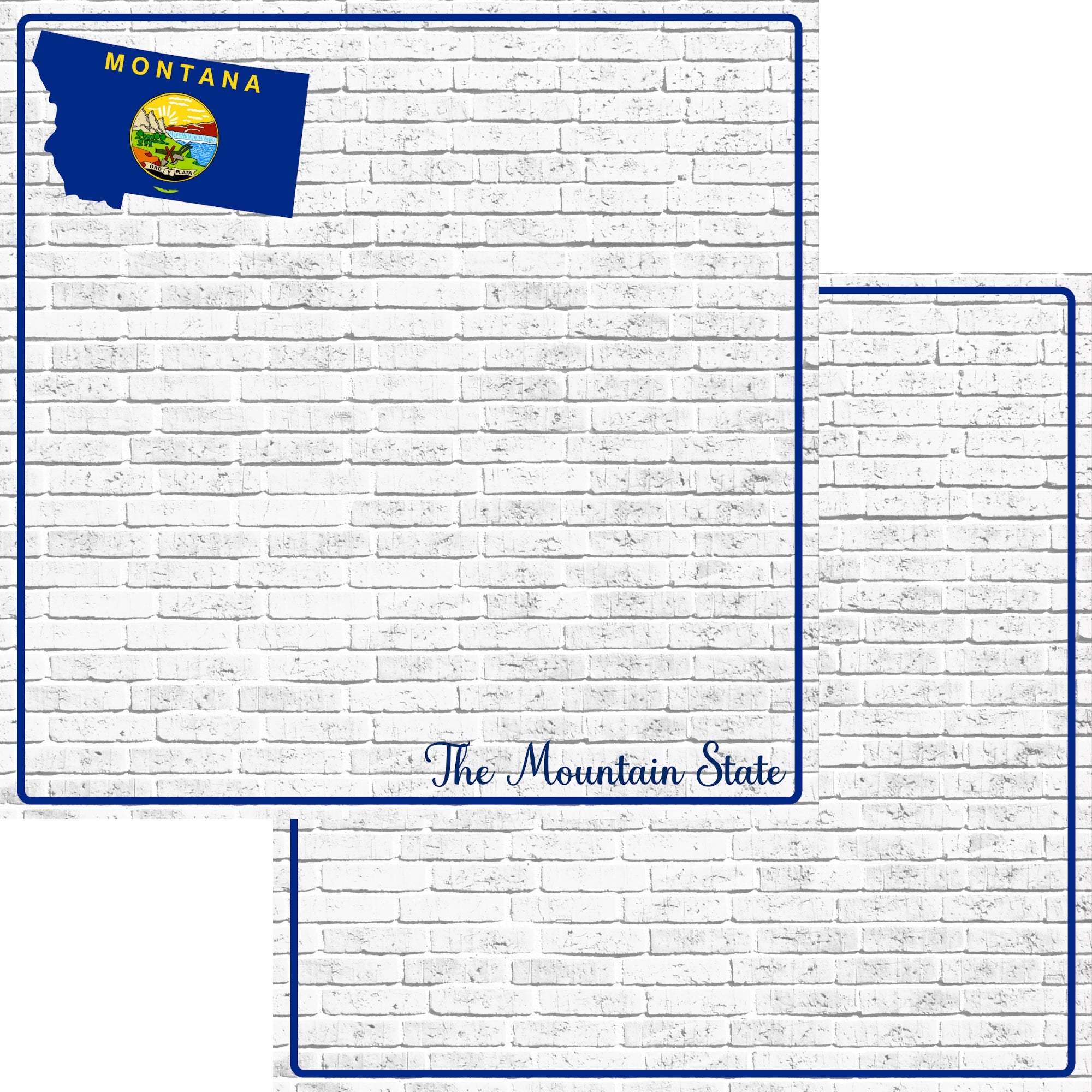 Fifty States Collection Montana 12 x 12 Double-Sided Scrapbook Paper by SSC Designs