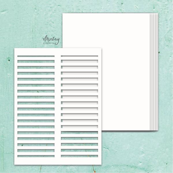 Chippies Collection Shutters 6 x 8 Scrapbook Chipboard Album by Mintay Papers - 7 Pieces - Scrapbook Supply Companies
