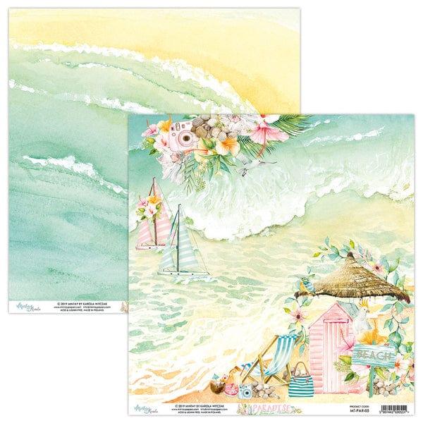 Paradise Collection Sailboats 12 x 12 Double-Sided Scrapbook Paper by Mintay Papers