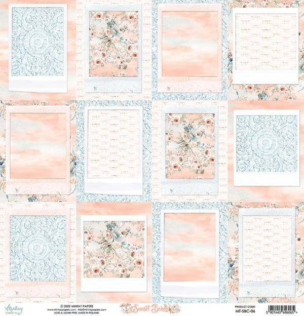 Sunset Beach Collection Journaling Cards 12 x 12 Double-Sided Scrapbook Paper by Mintay Papers - Scrapbook Supply Companies