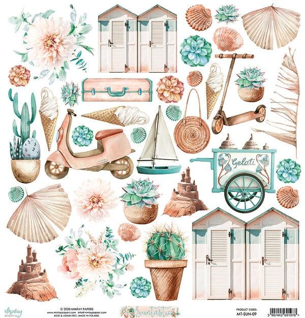 Suntastic Collection Suntastic Elements 12 x 12 Double-Sided Scrapbook Paper by Mintay Papers - Scrapbook Supply Companies
