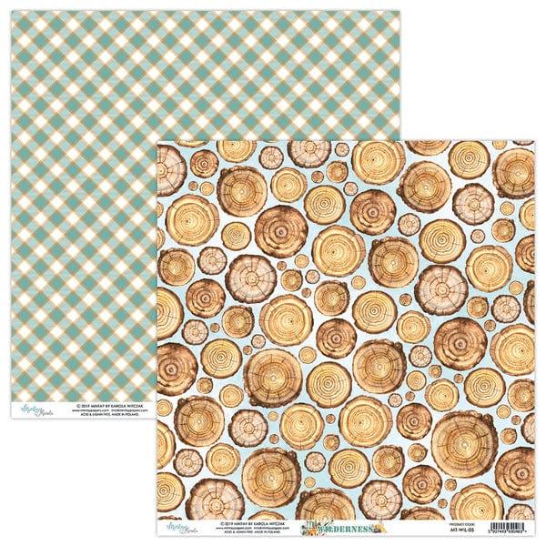 Wilderness Collection Log Cuts 12 x 12 Double-Sided Scrapbook Paper by Mintay Papers - Scrapbook Supply Companies