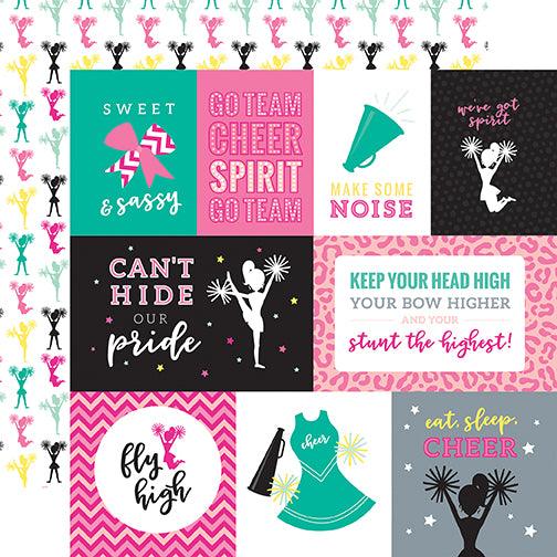Cheer Collection Journaling Cards 12 x 12 Double-Sided Scrapbook Paper by Echo Park Paper - Scrapbook Supply Companies