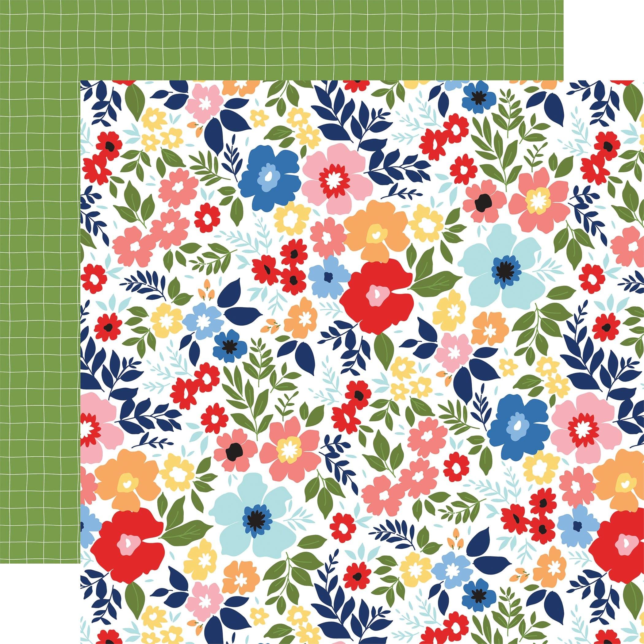 My Favorite Summer Collection Best Day Blooms 12 x 12 Double-Sided Scrapbook Paper by Echo Park Paper - Scrapbook Supply Companies