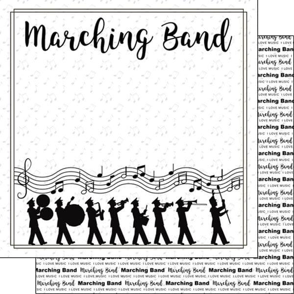 Musical Note Collection Marching Band 12 x 12 Double-Sided Scrapbook Paper By Scrapbook Customs