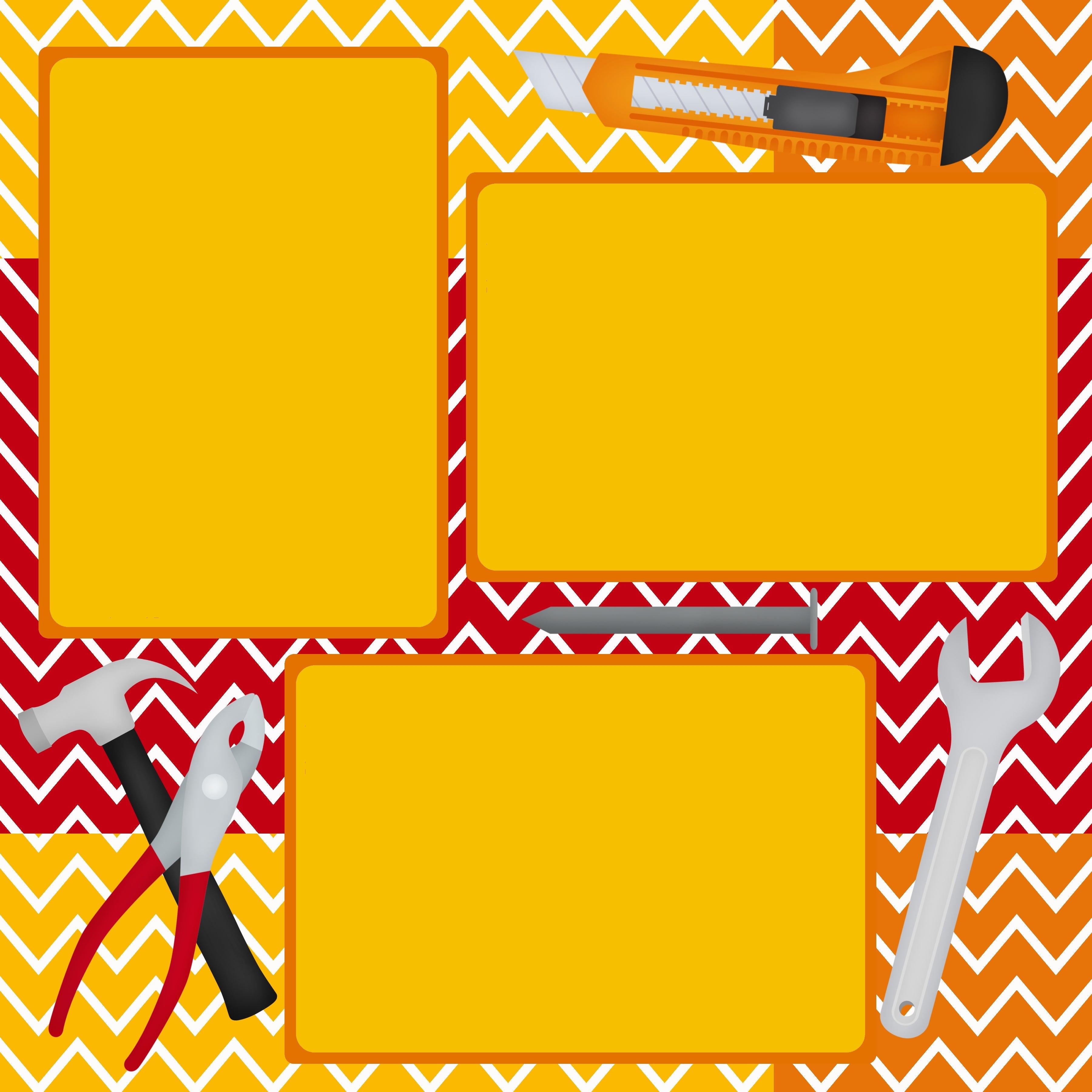 Father's Day Measures Up To You (2) - 12 x 12 Premade, Printed Scrapbook Pages by SSC Designs - Scrapbook Supply Companies