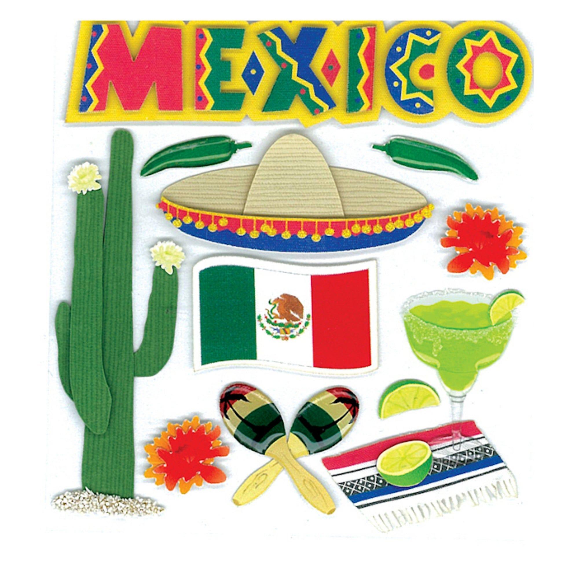 Mexico 4 x 6 Dimensional Scrapbook Embellishment by Jolee's Boutique - Scrapbook Supply Companies
