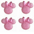 Disneyana Collection 1" Bling Pink Mouse Ears & Bow Scrapbook Embellishments by SSC Designs - 4 Pieces