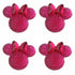 Disneyana Collection 1" Bling Hot Pink Mouse Ears & Bow Scrapbook Embellishments by SSC Designs - 4 Pieces