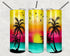 Palm Trees & Sunset 30 oz. Straight Skinny Tumbler by SSC Designs - Scrapbook Supply Companies