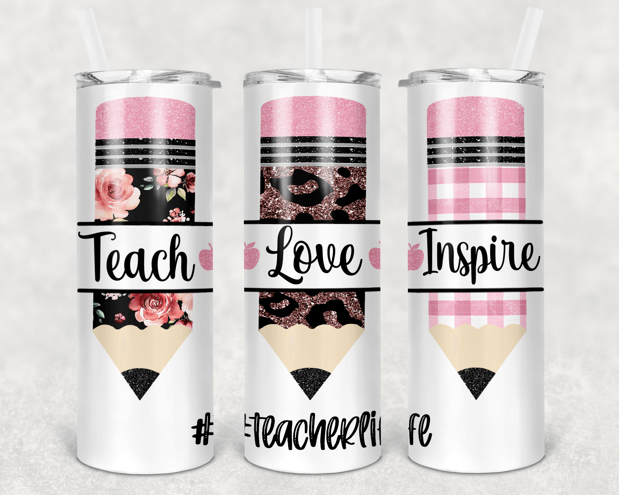 #Teacher Life 30 oz. Straight Skinny Tumbler by SSC Designs - Scrapbook Supply Companies