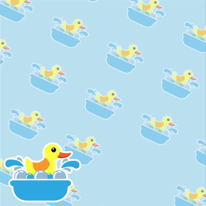 Rubber Ducky Collection Ducks In A Row 12 x 12 Scrapbook Paper by SSC Designs