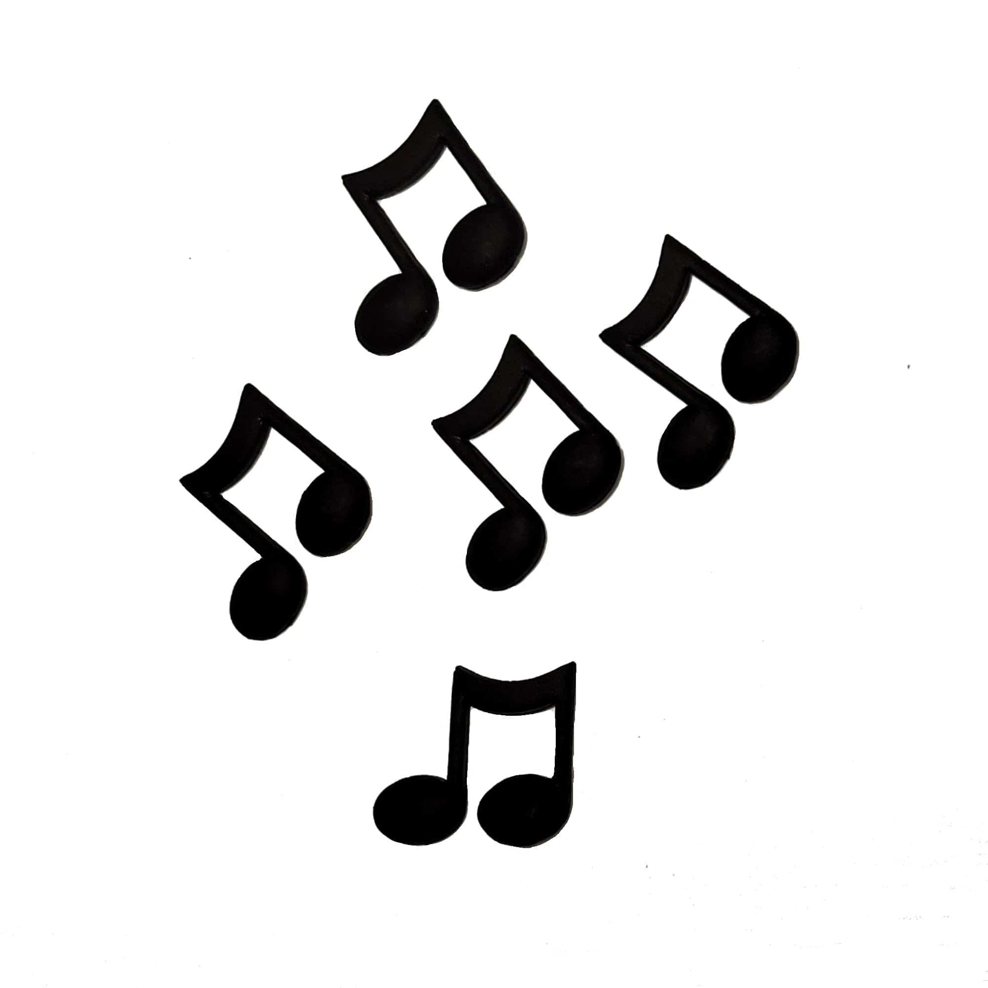 Music Collection Music Notes Scrapbook Buttons by SSC Designs - Pkg. of 5 - Scrapbook Supply Companies