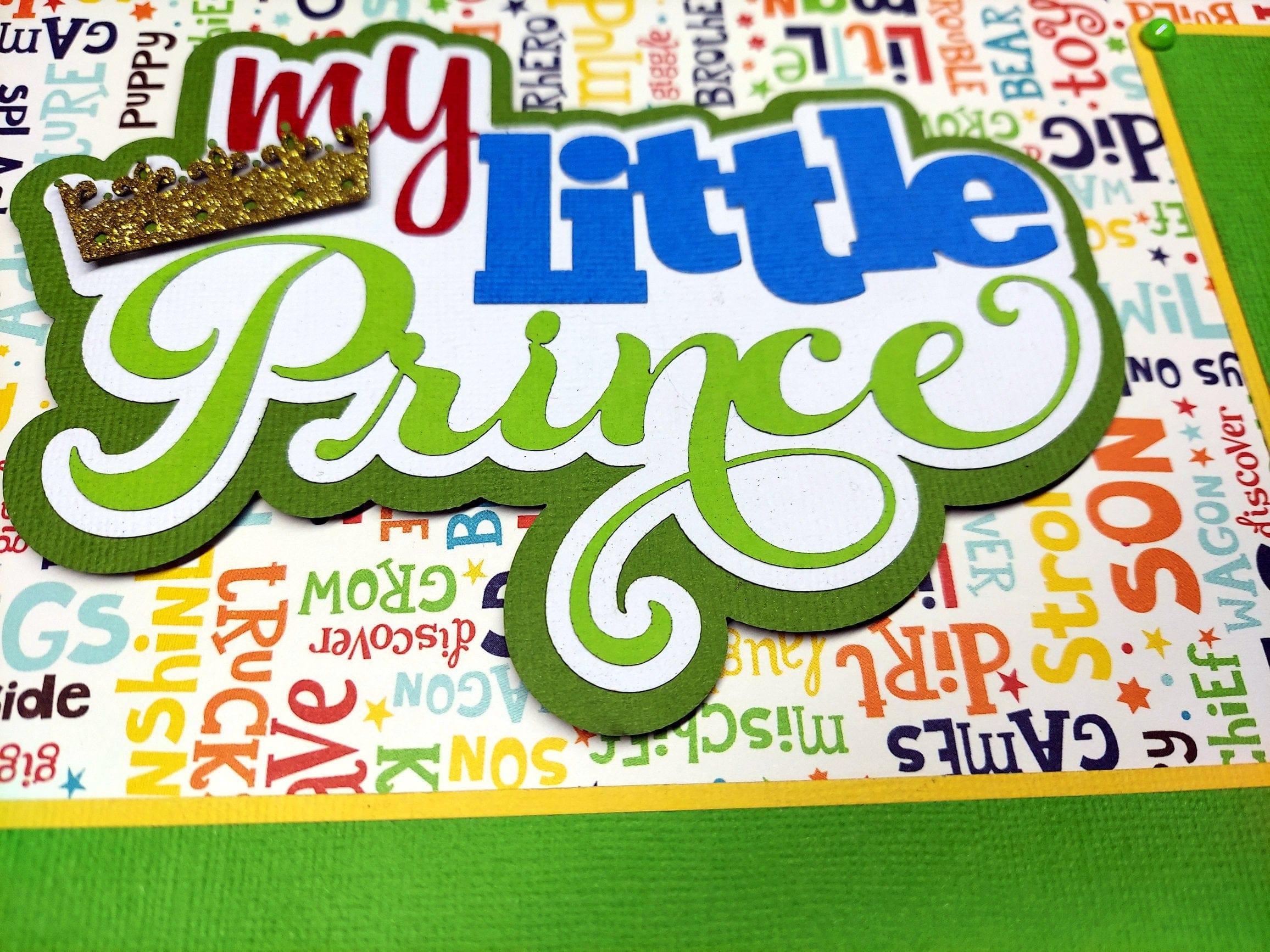 My Little Prince Pre-Made Embellished Two-Page 12 x 12 Scrapbook Premade by SSC Laser Designs - Scrapbook Supply Companies