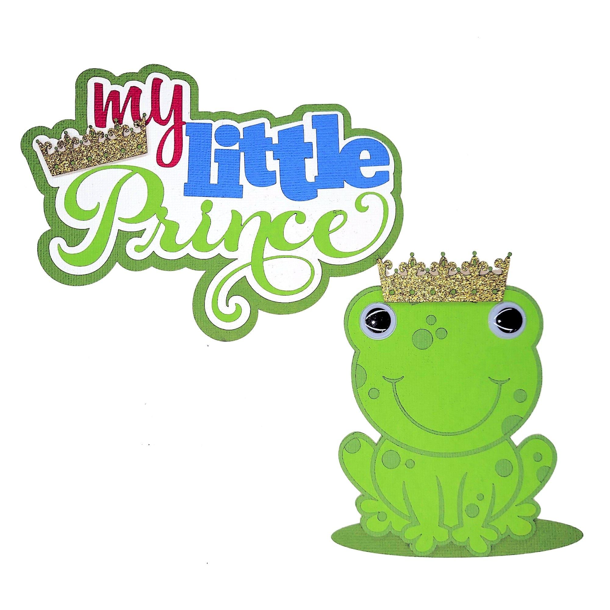 My Little Prince & Frog 4 x 7 Glitter Title Laser Die Cut Scrapbook Embellishment by SSC Laser Designs
