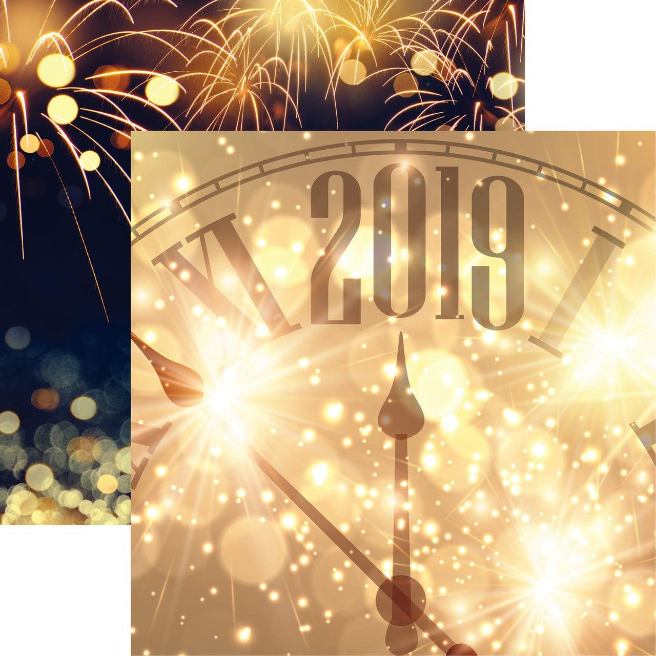 New Year's 2019 Happy 2019 12 x 12 Double-Sided Scrapbook Paper by Reminisce - Scrapbook Supply Companies