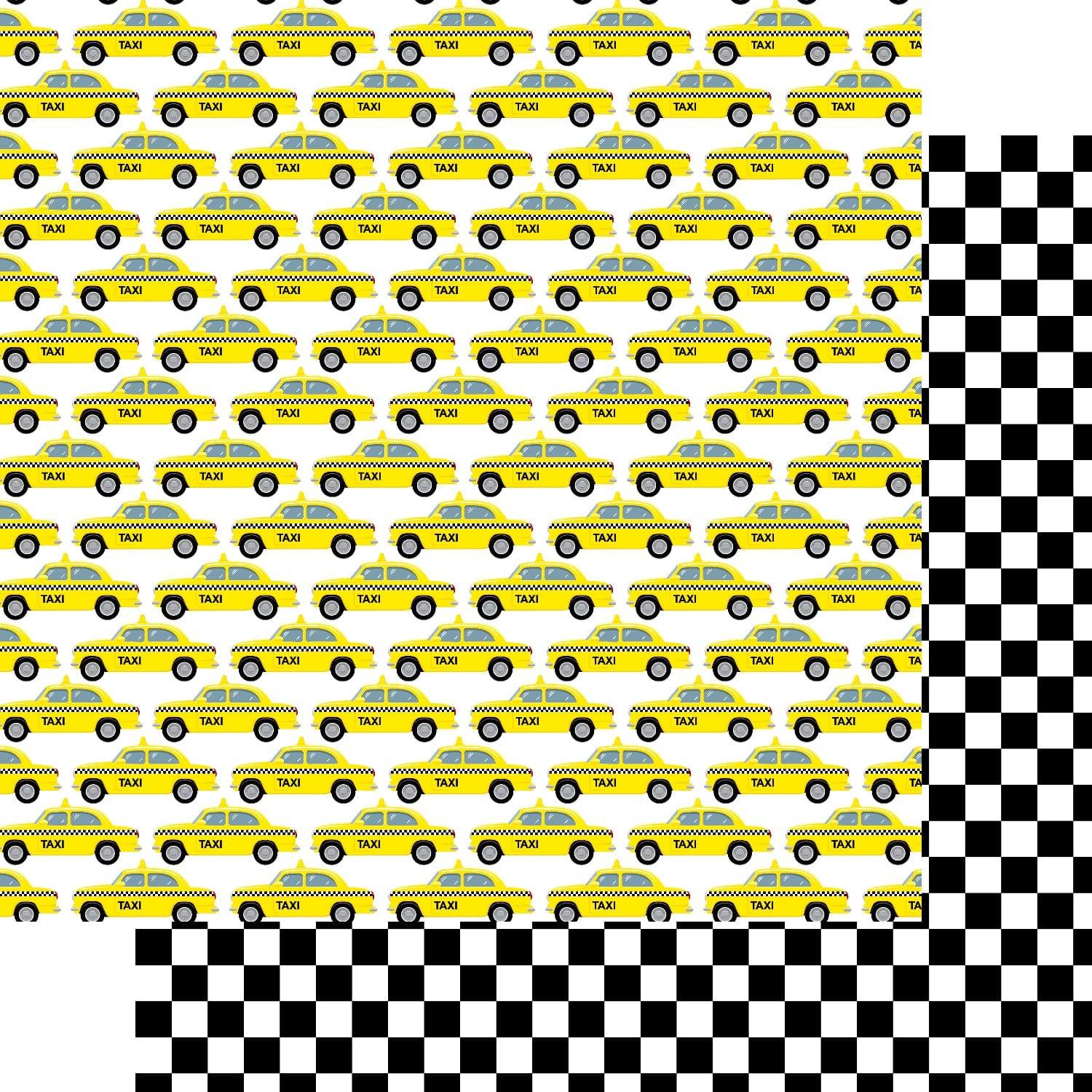 New York Collection Taxi Driver 12 x 12 Double-Sided Scrapbook Paper by SSC Designs