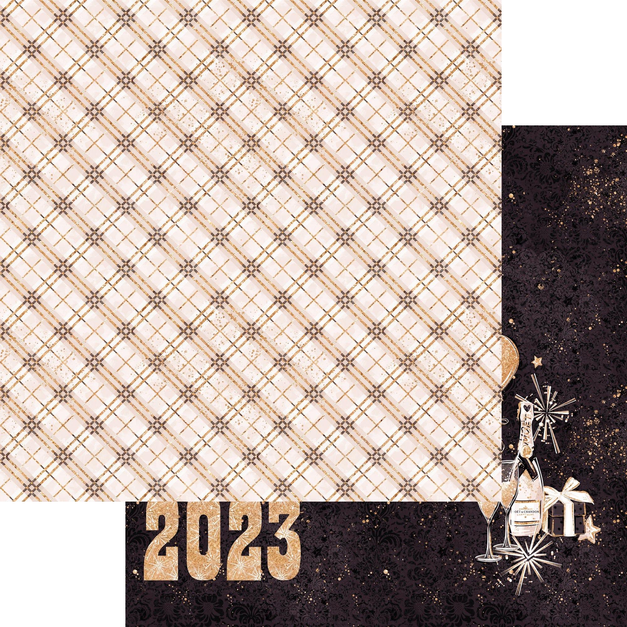 New Year's Eve 2023 Celebration Collection It's Here 12 x 12 Double-Sided Scrapbook Paper by SSC Designs