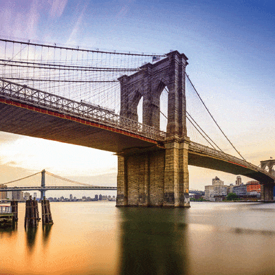 New York Collection Brooklyn Bridge 12 x 12 Double-Sided Scrapbook Paper Sheet by Reminisce - Scrapbook Supply Companies