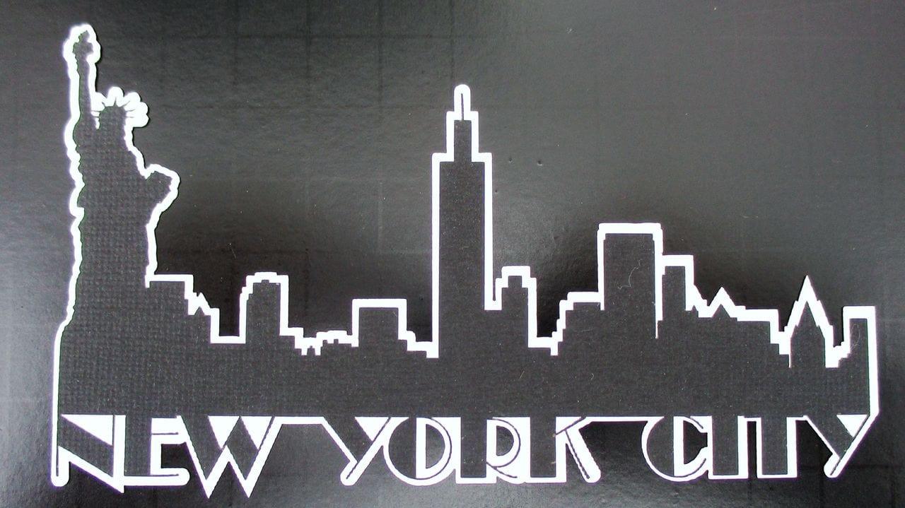 New York City Skyline 3 x 5.5 Laser Cut Scrapbook Embellishment by SSC Laser Designs