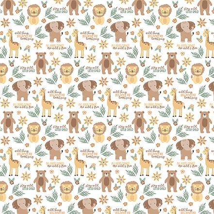 Our Baby Collection Wild Thing 12 x 12 Double-Sided Scrapbook Paper by Echo Park Paper - Scrapbook Supply Companies