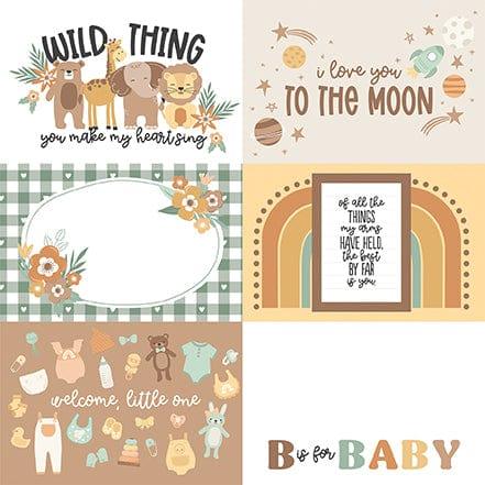 Our Baby Collection 6x4 Journaling Cards 12 x 12 Double-Sided Scrapbook Paper by Echo Park Paper - Scrapbook Supply Companies