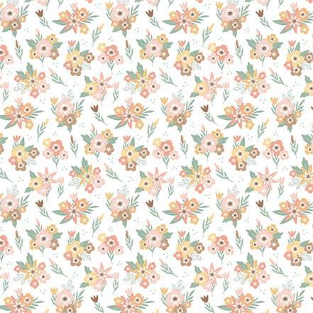 Our Baby Girl Collection Adorable Floral 12 x 12 Double-Sided Scrapbook Paper by Echo Park Paper - Scrapbook Supply Companies