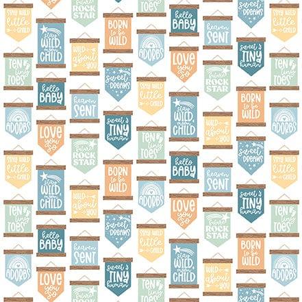 Our Baby Boy Collection Sweet Signs 12 x 12 Double-Sided Scrapbook Paper by Echo Park Paper - Scrapbook Supply Companies