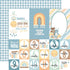 Our Baby Boy Collection Multi Journaling Cards 12 x 12 Double-Sided Scrapbook Paper by Echo Park Paper