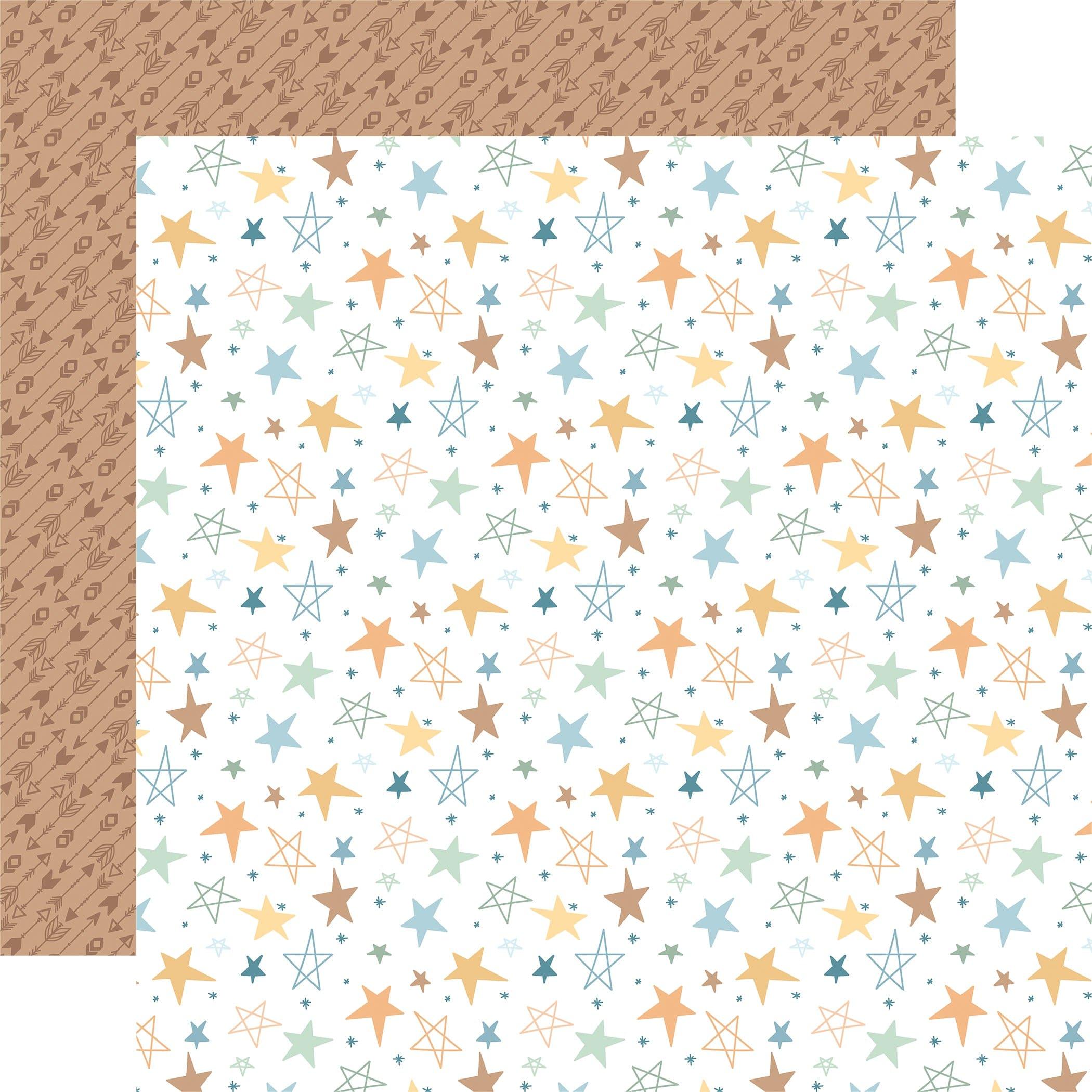 Our Baby Boy Collection Shining Stars 12 x 12 Double-Sided Scrapbook Paper by Echo Park Paper - Scrapbook Supply Companies