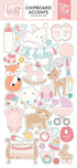Hello Baby Girl Collection 6 x 12 Chipboard Accents Scrapbook Embellishments by Echo Park Paper - Scrapbook Supply Companies