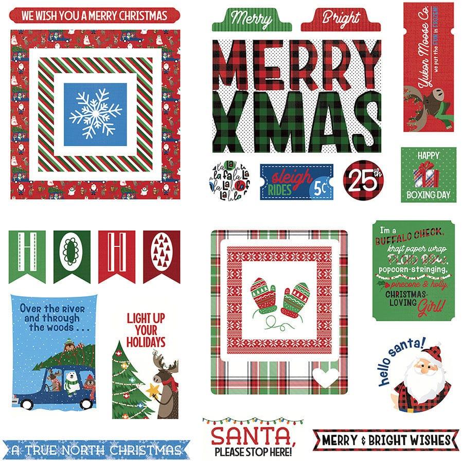 O Canada Christmas Collection Ephemera 5 x 5 Scrapbook Die Cuts by Photo Play Paper - Scrapbook Supply Companies