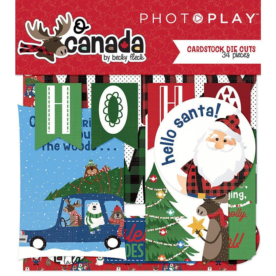 O Canada Christmas Collection Ephemera 5 x 5 Scrapbook Die Cuts by Photo Play Paper - Scrapbook Supply Companies