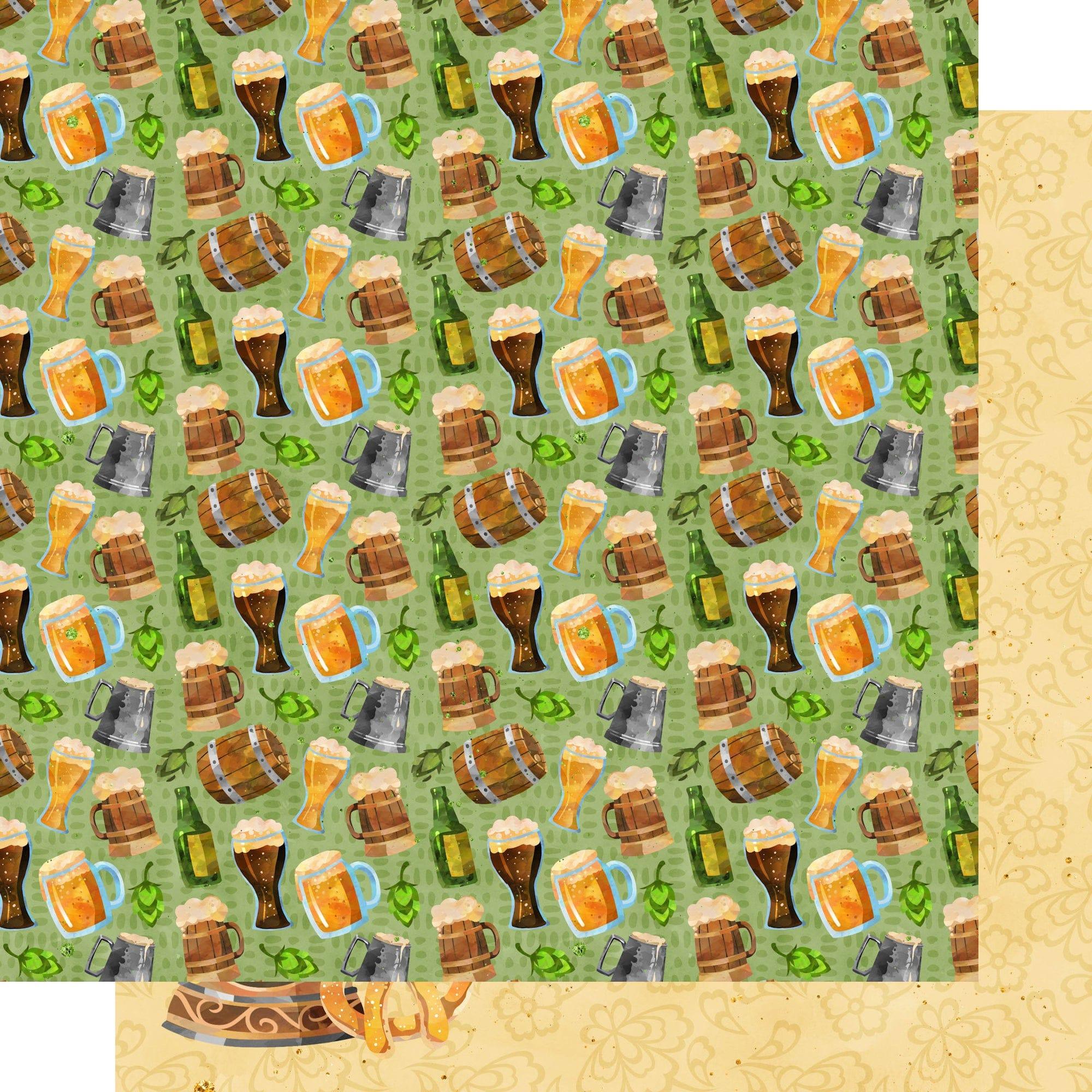 Oktoberfest Collection Beer Me 12 x 12 Double-Sided Scrapbook Paper by SSC Designs