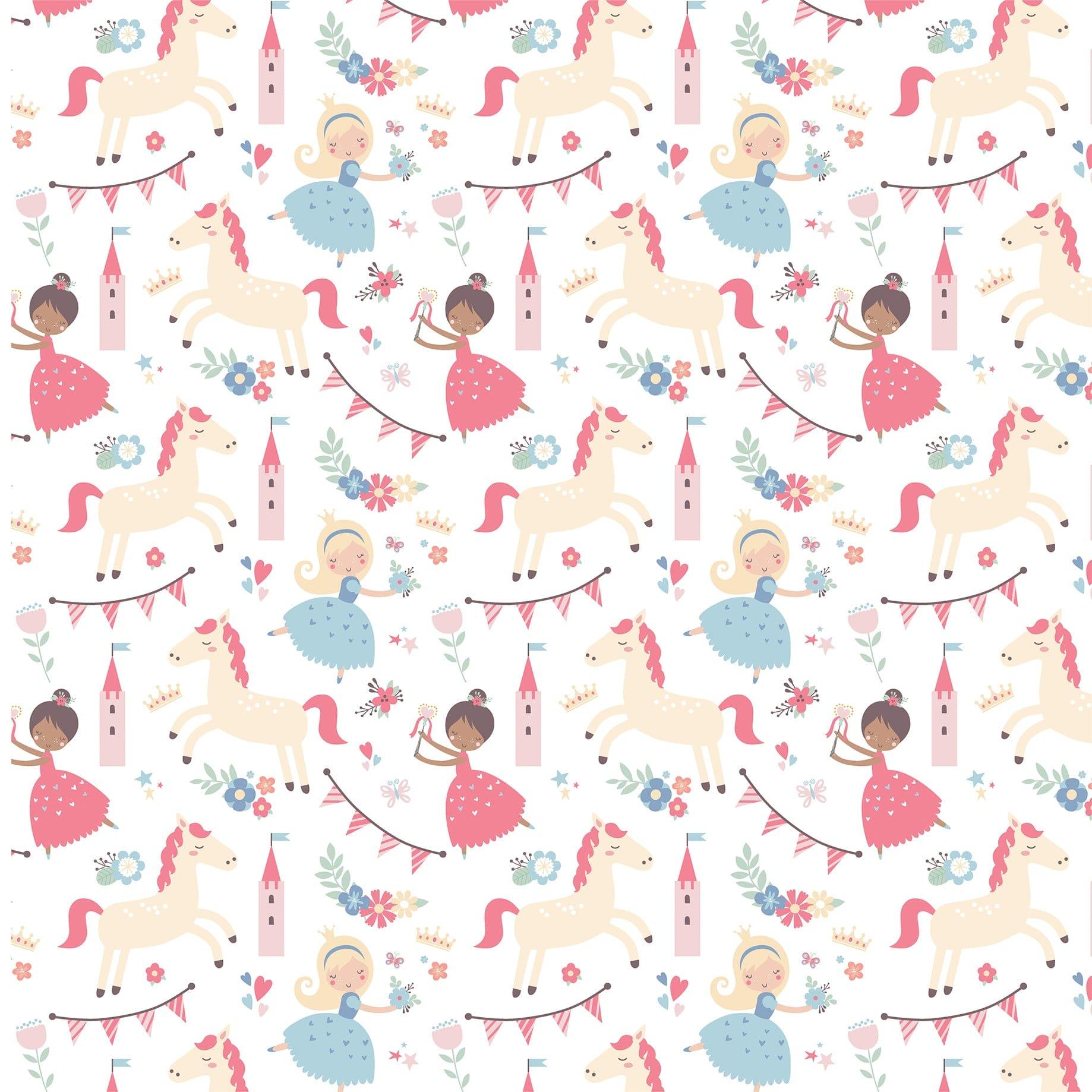 Our Little Princess Collection Bows And Bling 12 x 12 Double-Sided Scrapbook Paper by Echo Park Paper - Scrapbook Supply Companies