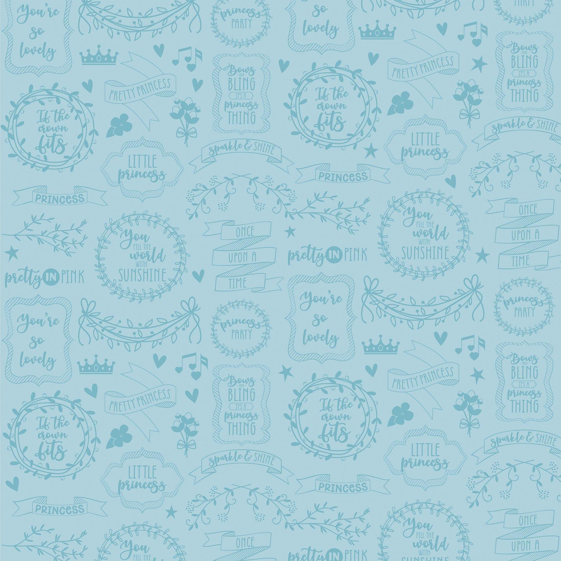 Our Little Princess Collection Crowning Glory 12 x 12 Double-Sided Scrapbook Paper by Echo Park Paper - Scrapbook Supply Companies
