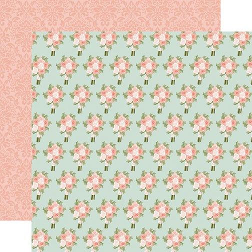 Our Wedding Collection Bridal Bouquet 12 x 12 Double-Sided Scrapbook Paper by Echo Park Paper - Scrapbook Supply Companies