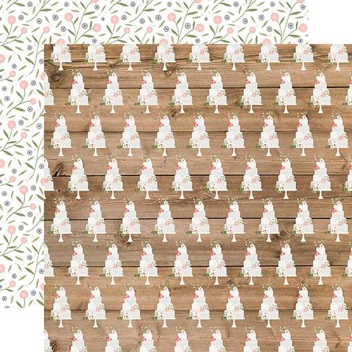 Our Wedding Collection Cut The Cake 12 x 12 Double-Sided Scrapbook Paper by Echo Park Paper - Scrapbook Supply Companies