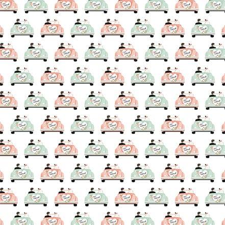 Our Wedding Collection Just Married 12 x 12 Double-Sided Scrapbook Paper by Echo Park Paper - Scrapbook Supply Companies
