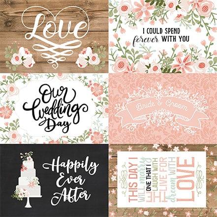 Our Wedding Collection 6 x 4 Journaling Cards 12 x 12 Double-Sided Scrapbook Paper by Echo Park Paper - Scrapbook Supply Companies