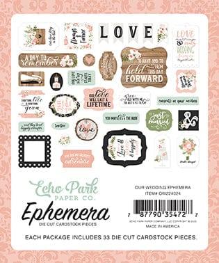 Echo Park Paper  Our Wedding Scrapbook Ephemera – Scrapbook Supply  Companies