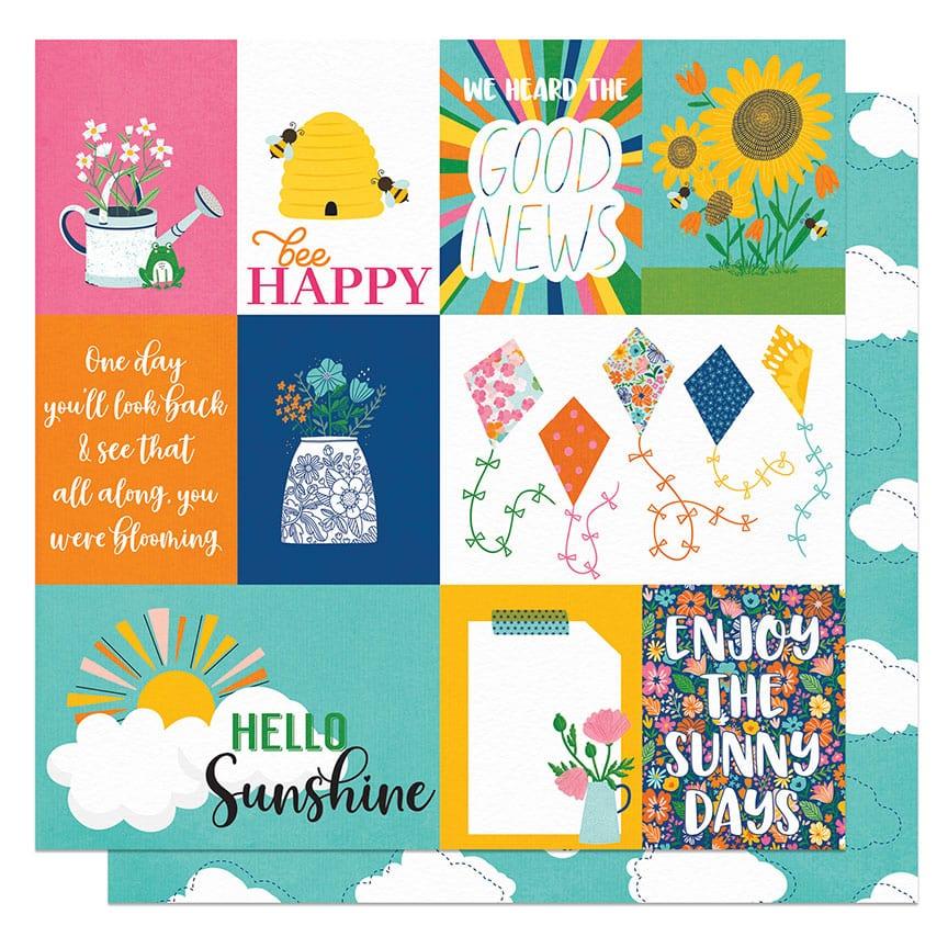 Oh What A Beautiful Day Collection Hello Sunshine 12 x 12 Double-Sided Scrapbook Paper by Photo Play Paper